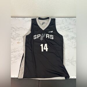Spurs Give Pizza Hut Youth Basketball Jersey YM Reversible Black Silver 14